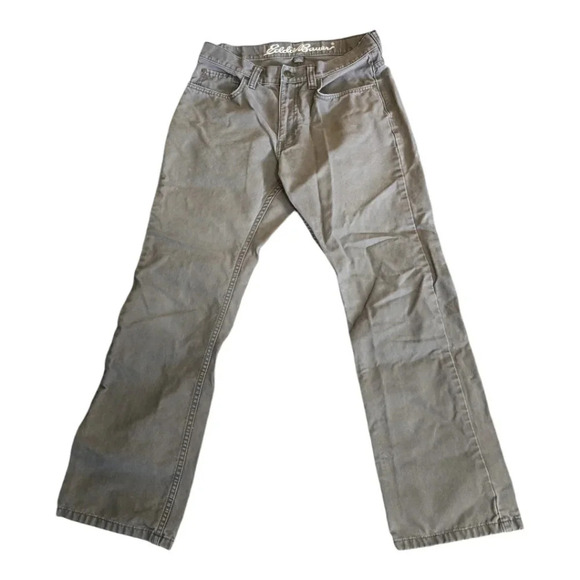 EDDIE BAUER Gray Straight Pants Men Size 30 - Picture 1 of 7